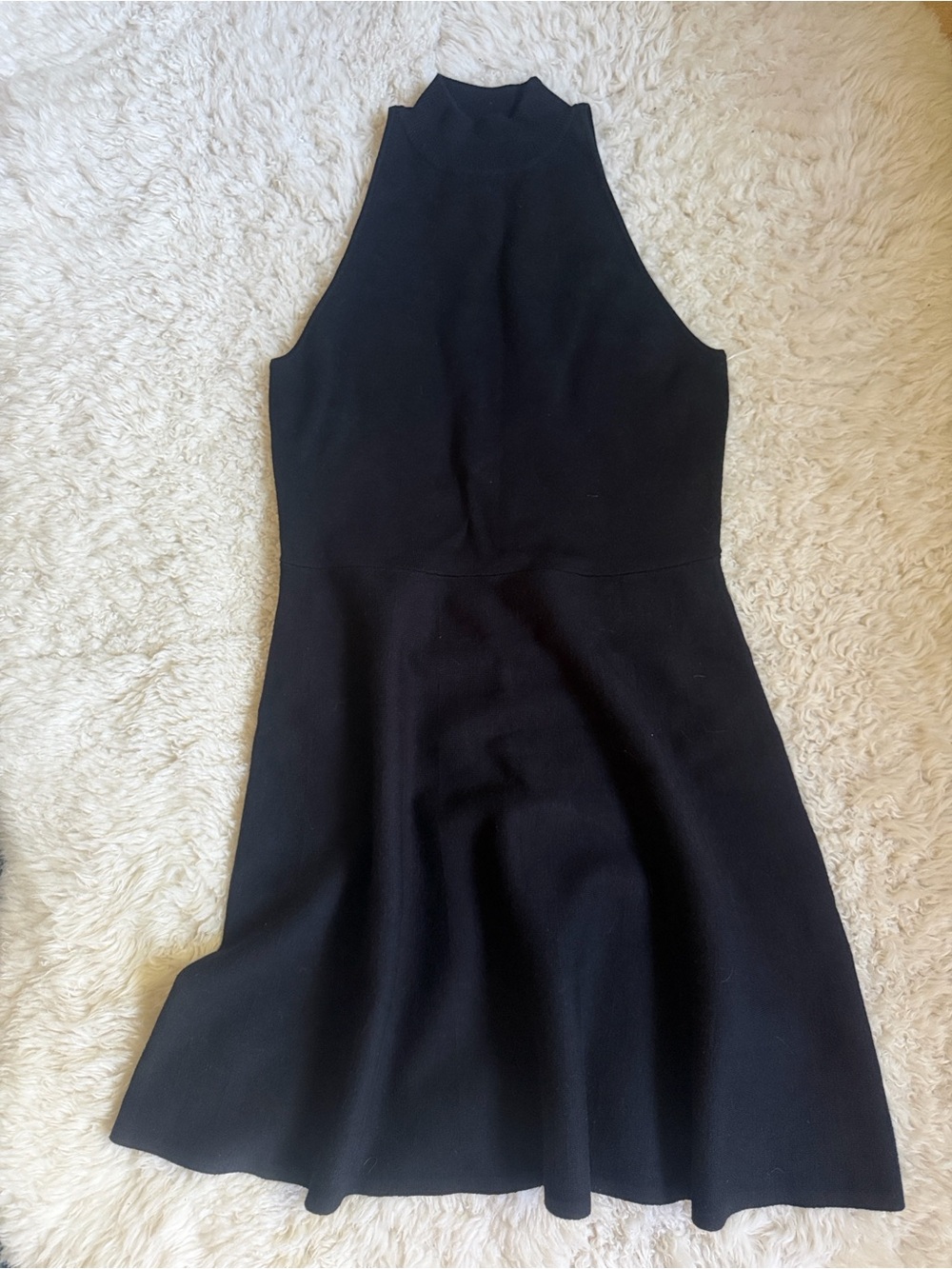 NWT - Aqua Classic Black Halter Neck Dress - Women's S